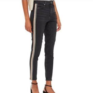 Topshop Moto Jamie High Rise Skinny Jeans with Side Stripes